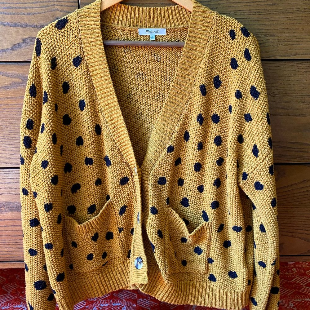 Madewell Spotted Hillview Cardigan Sweater
